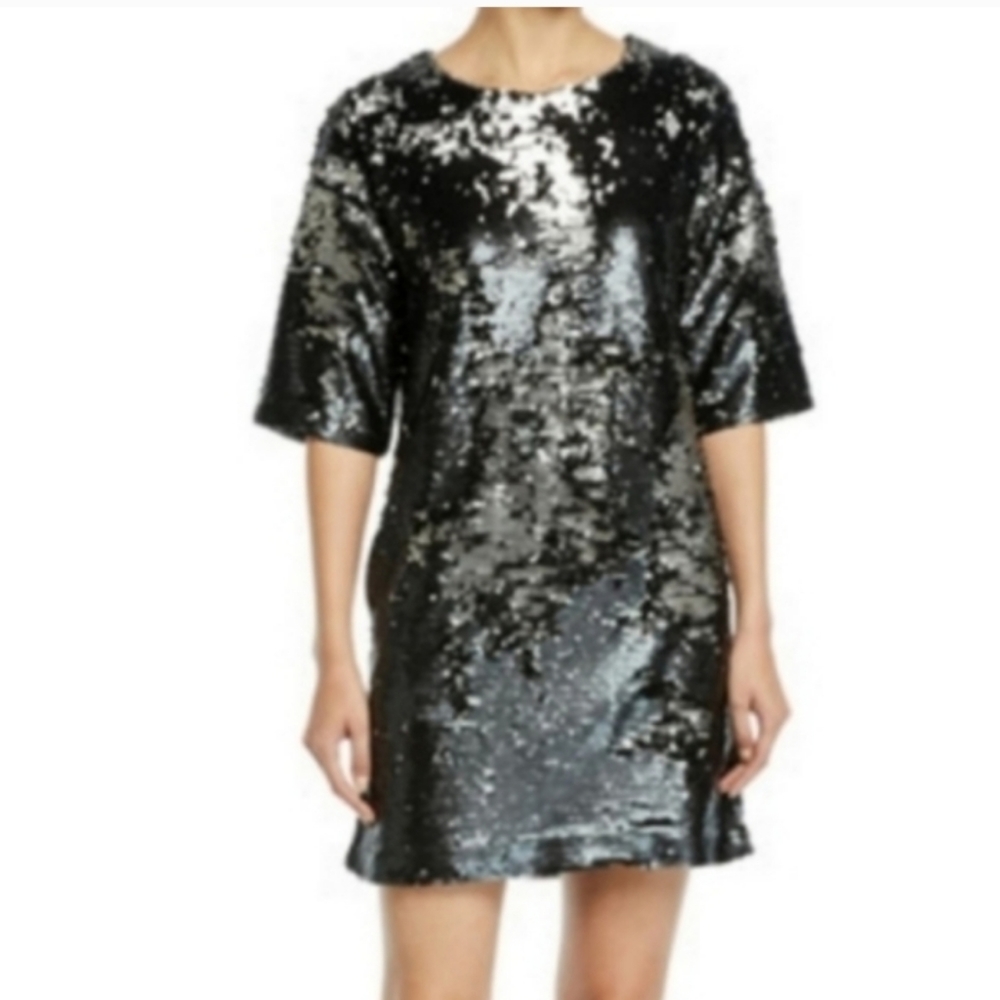 NWT J Brand Metallic Mini Dress Sz S